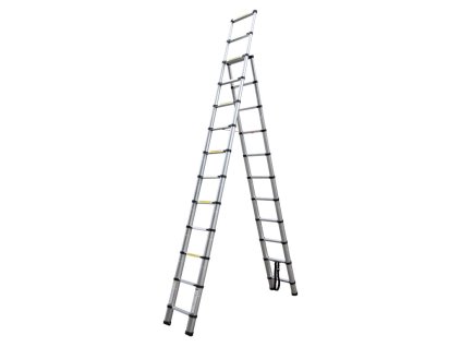 Aluminijske teleskopske ljestve s 11 i 13 stepenica, visina 3,2 i 3,8 m 1
