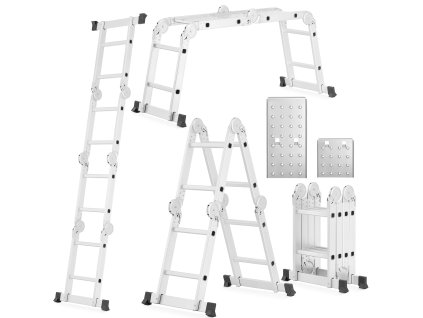 Aluminijske sklopive ljestve 4x2 + platforma 1