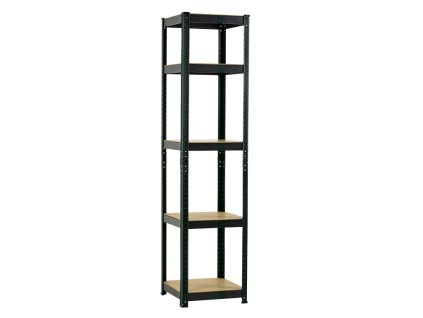 Regal 1800x400x400 mm lakiran, 5-polica, nosivost 875 kg - CRNI 1