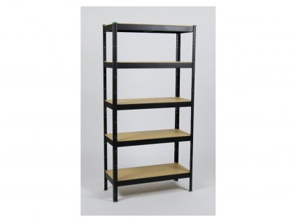 Regal 1800x600x400 mm lakiran 5-polni, nosivost 875 kg - CRNI 1