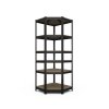 Kutni regali 2400x700x400x425 mm lakirani 6-polica, nosivost 900 kg - CRNI 1