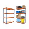 AKCIJA - Paket: 5x Regal 1800x1800x400 mm PROFESIONALNI lakirani 4-polica, nosivost 1600 kg - PLAVO-NARANDŽASTI 3