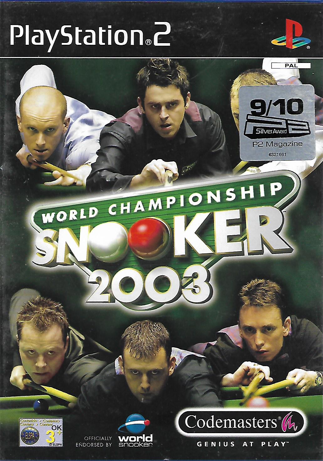 WORLD CHAMPIONSHIP SNOOKER 2003 (PS2 - bazar)