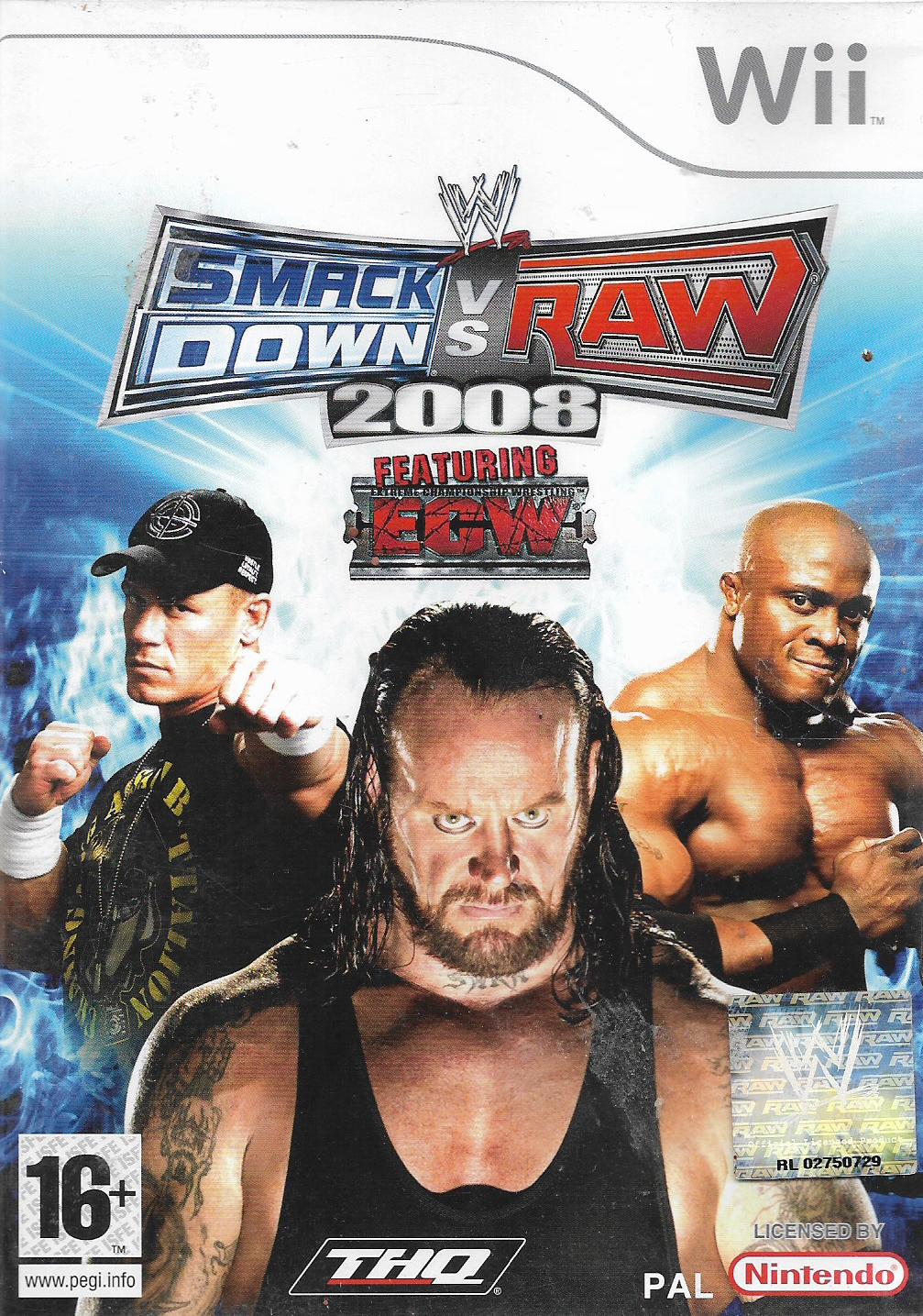 WWE SMACKDOWN VS RAW 2008 (WII - BAZAR)