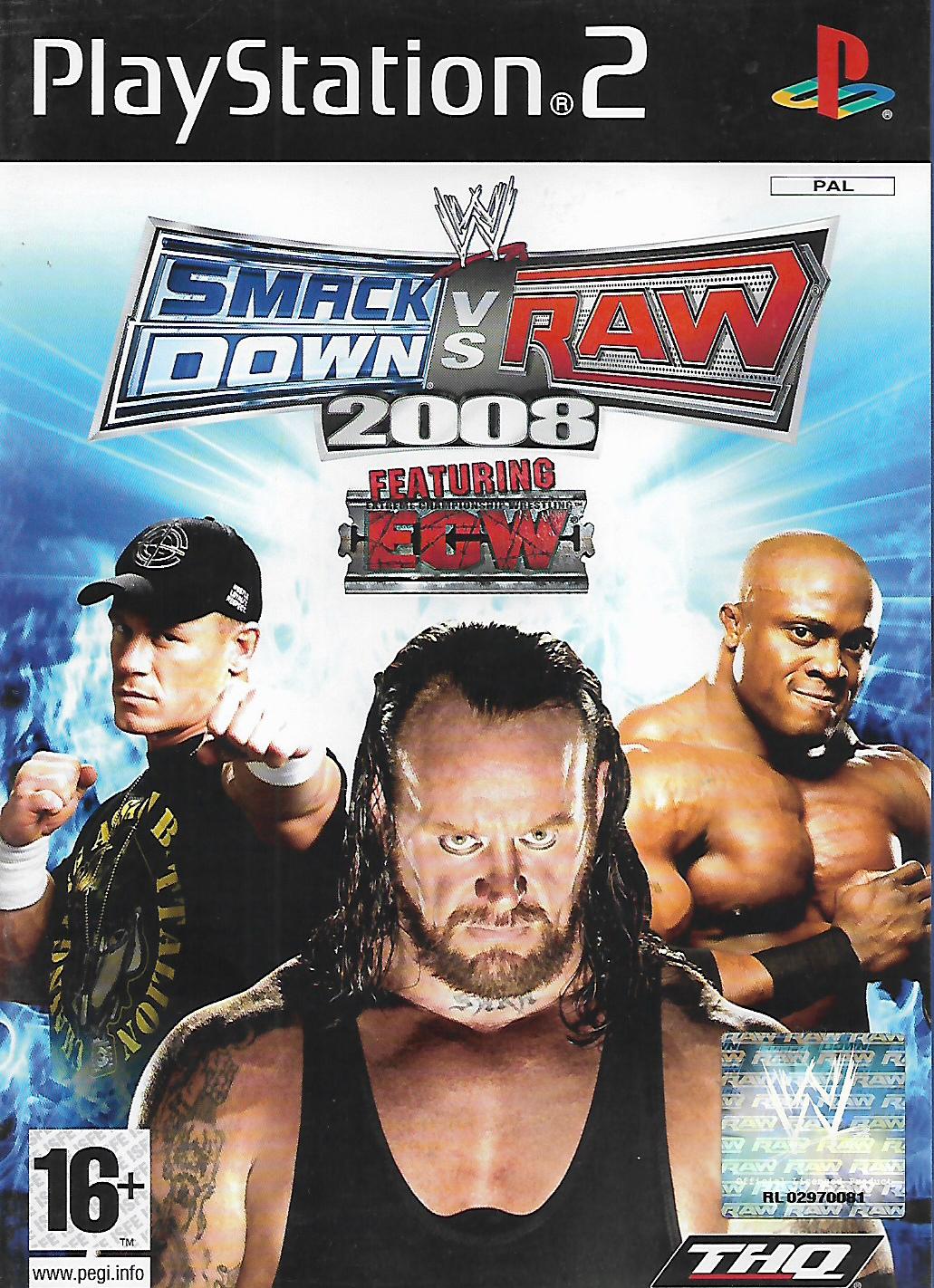 WWE SMACKDOWN VS RAW 2008 (PS2 - BAZAR)