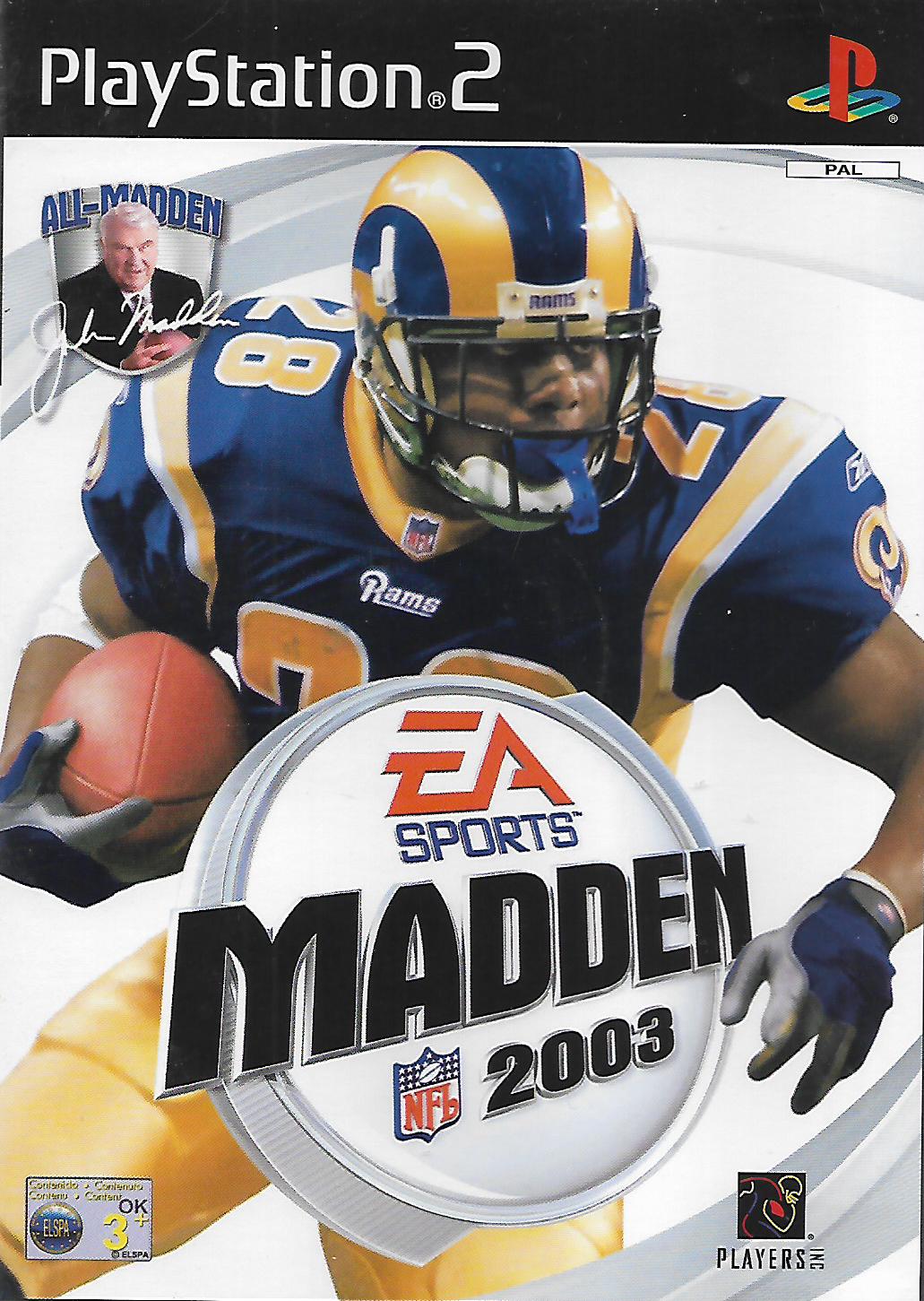 MADDEN NFL 2003 (PS2 - BAZAR)