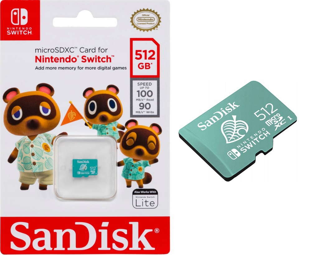 SANDISK MICRO SDXC 512GB - více variant obalu (SWITCH - NOVÁ)