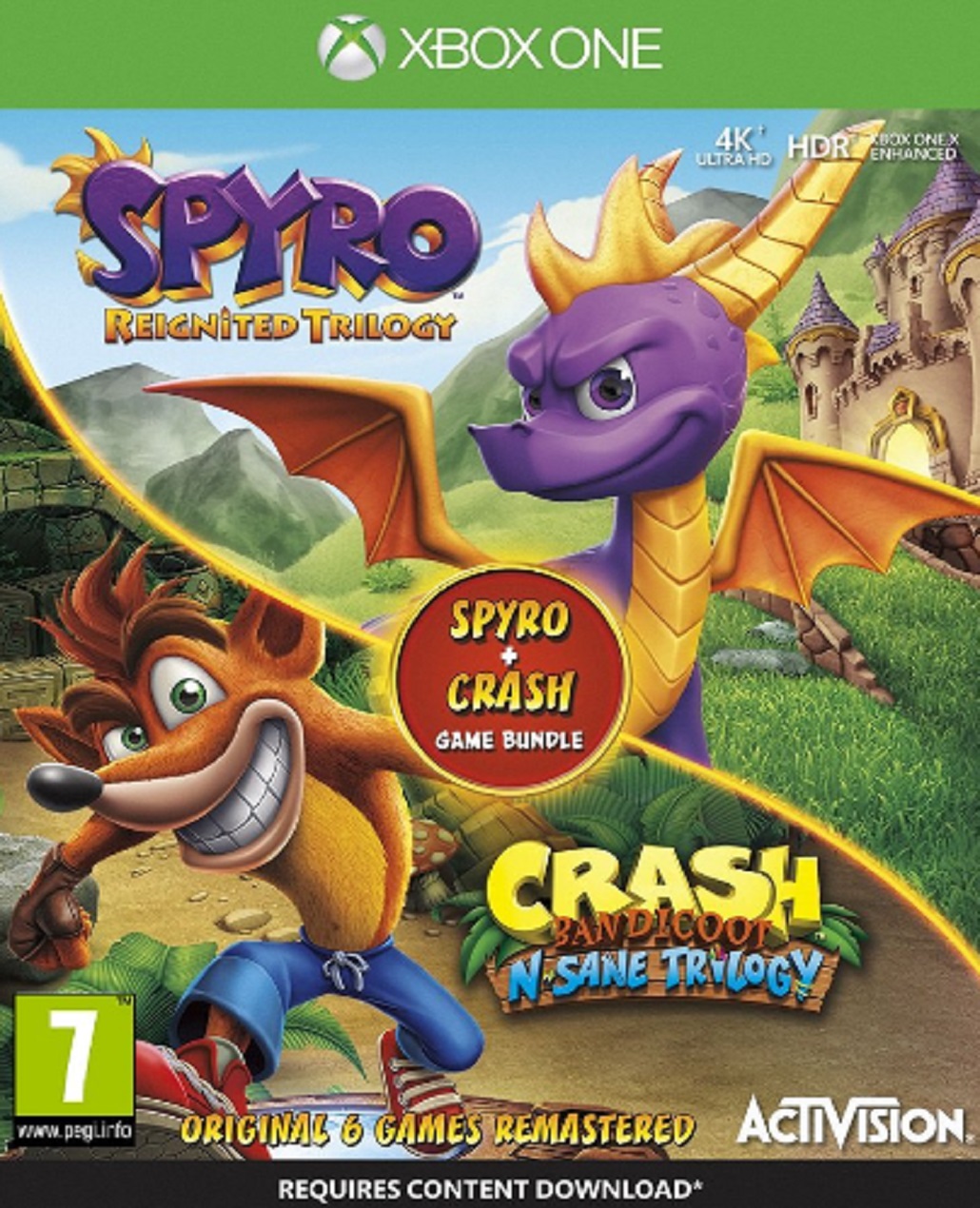 SPYRO TRILOGY + CRASH TRILOGY (XBOX ONE - NOVÁ)