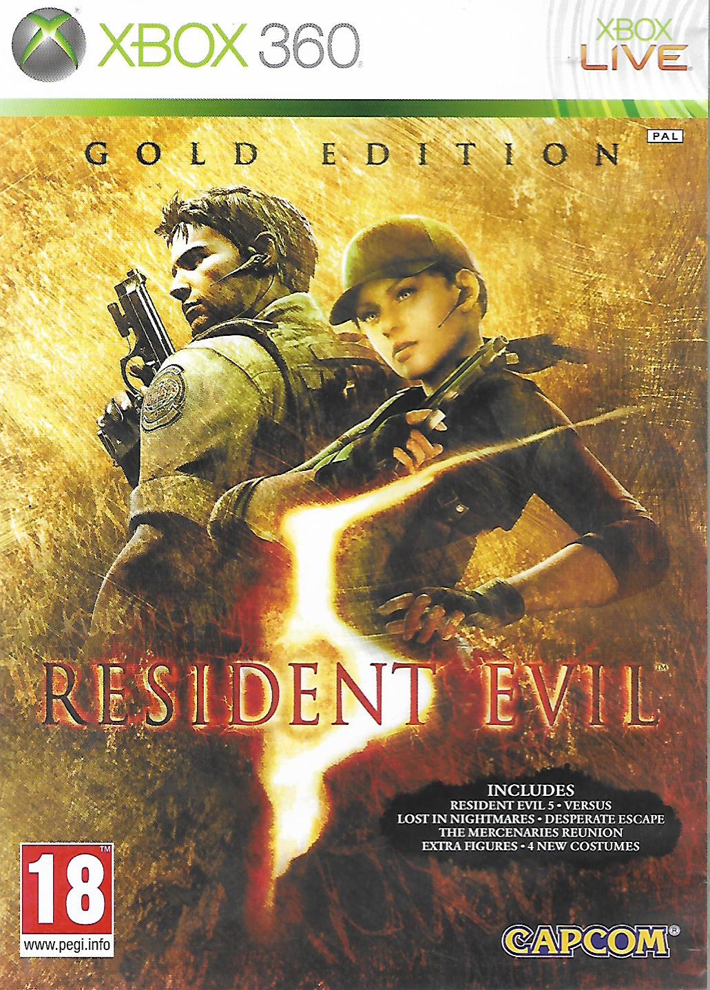RESIDENT EVIL 5 - GOLD EDITION (XBOX 360 - bazar)