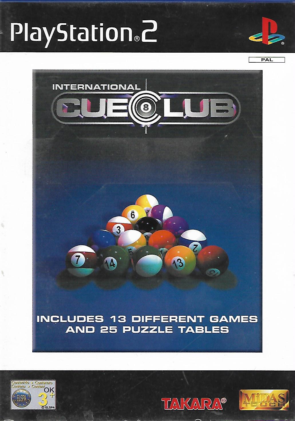 INTERNATIONAL CUE CLUB (PS2 - bazar)