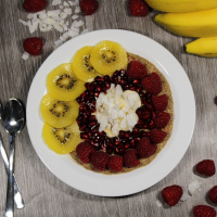  Živá raňajková kaša Hryzka s kiwi a malinami