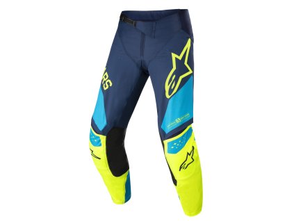 kalhoty racer factory 2022 alpinestars detske tmava modra zluta fluo modra neon i480513