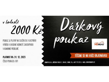 DÁRKOVÝ POUKAZ 2000