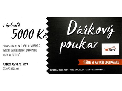 DÁRKOVÝ POUKAZ 5000