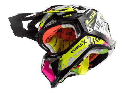 LS2 MX470 SUBVERTER BLACK PINK H-V YELLOW