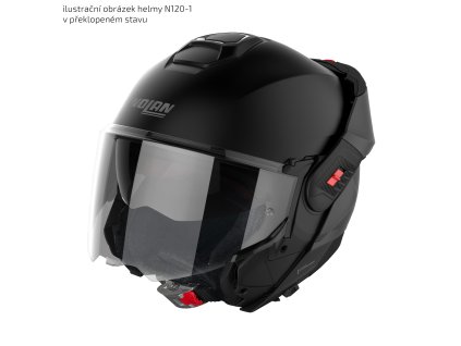 moto helma nolan n120 1 classic n com flat black 10 (1)