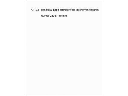 189316 dekalovy papier s priehladnym povrchom 180x280mm do laserovej tlaciarne