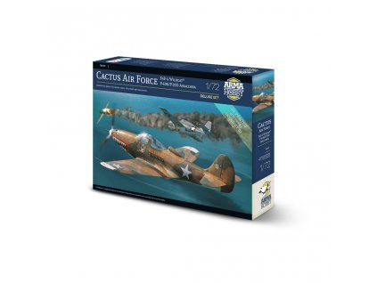 70049 cactus air force deluxe set f4f 4 wildcat and p 400 p 39d airacobra over guadalcanal 1 72 armahobby 023