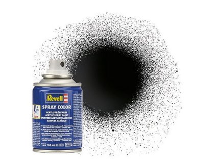 Farba v spreji Revell Spray Color 07 Black Gloss 100ml