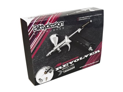 striekacia pistol bittydesign revolver airbrush s tryskou 0 3 0 5 0 8mm BDAIR 116B22 04