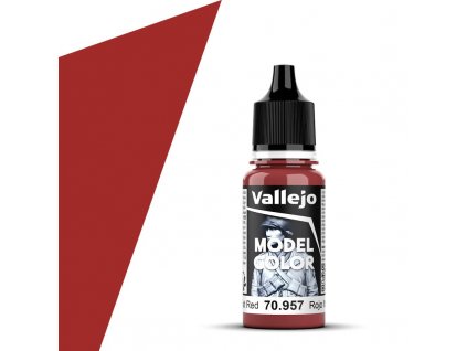 Barva Vallejo Model Color - Flat Red 17ml