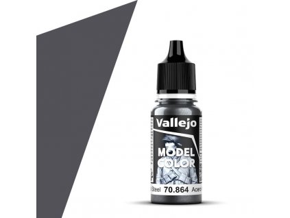 Barva Vallejo Model Color - Natural Steel 17ml