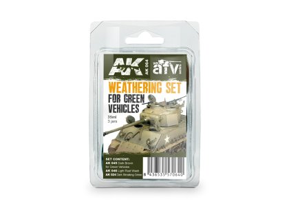 AK064 green vehicles weathering set