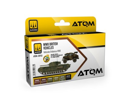 atom wwii british vehicles set 6x20ml 20763