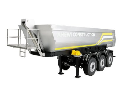 amewi rc 3 axle semi trailer with metal dump body silver 1 14 rtr AMEWI 22735 07