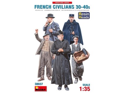 french civilians 30 40s with resin heads 1 35 MINIART 38037 04