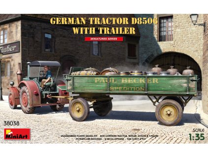 german tractor d8506 with trailer 1 35 MINIART 38038 024