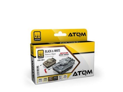 atom black white technique set