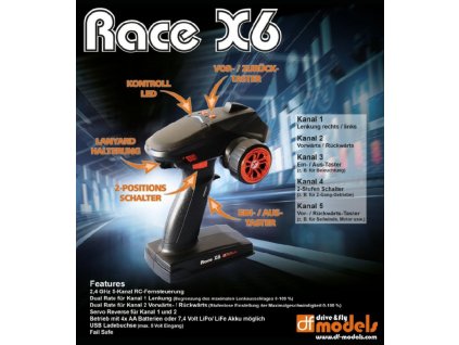 119899 3 xx vysielac df models race x6 5ch 2 4ghz s prijimacom a spinacom