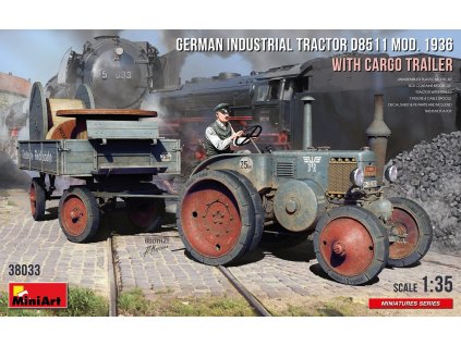 121756 1 german industrial tractor d8511 mod 1936 w cargo trailer 1 35