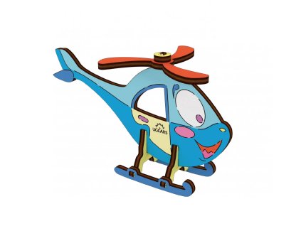 3D-puzzle coloring model Helicopter