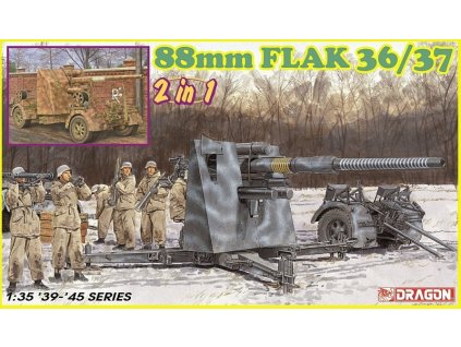 123613 1 88mm flak 36 37 2 in 1 1 35 dragon
