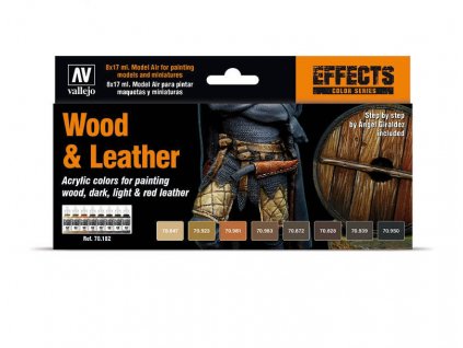 124354 1 farby vallejo colour set wood leater 8x17ml