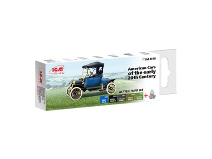 Acrylic Paint Set for American cars of the early 20th century 6x12 ml