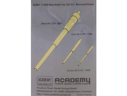 144412 1 upgrade set gun barrels 36 ks pre bismarck tirpitz 1 350