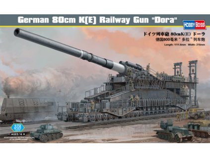 149956 1 german 80cm k e railway gun dora 1 72 hobby boss