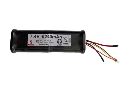Akumulátor Š-hobby Li-Ion 6600mAh/7,4V 20A pro RC trucky (Bez konektoru)