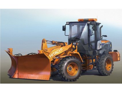 160849 1 hitachi zw 100 6 traktor so snehovym pluhom 1 35