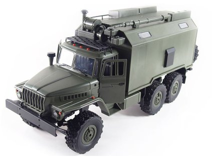 161281 1 amewi rc ural 4320 6x6 s velitelskou nastavbou zeleny 1 16 rtr