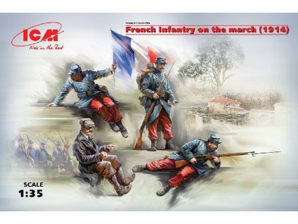 164056 1 french infantry on the march 1914 4 figures 1 35