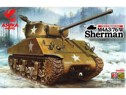 165310 1 m4a3 76mm sherman 1 35 asuka