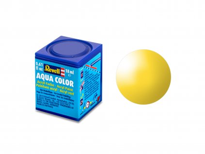 170350 1 farba revell aqua 12 zlta leskla yellow gloss ral1018 18ml
