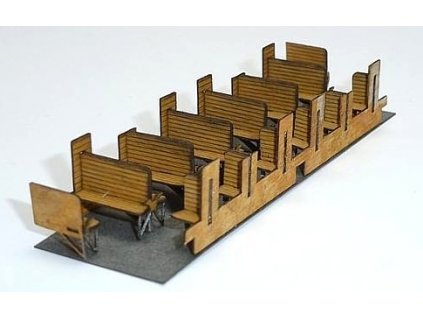 177316 sedadla vagona lasercut ho