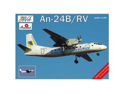 antonov an 24b rv ukrainian airlines 1 144 amodel 1464 01 010