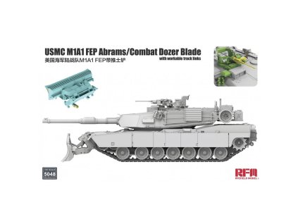 usmc m1a1 fep abrams combat dozer blade with workable track links 1 35 RFM RM 5048 05