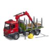 mb arocs timber truck w loading crane grab 3 trunks 1 16 03669 04
